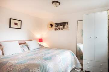 The comfortable bedroom with king-size double bed.