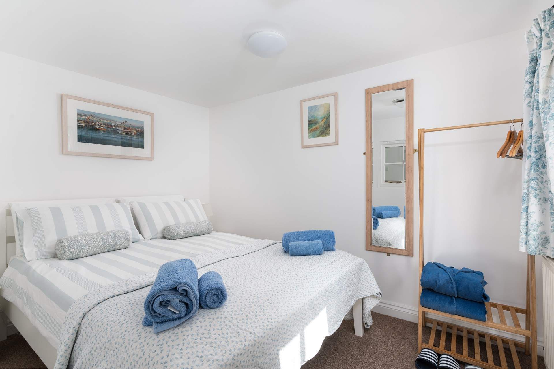 The comfortable bedroom with king-size double bed.