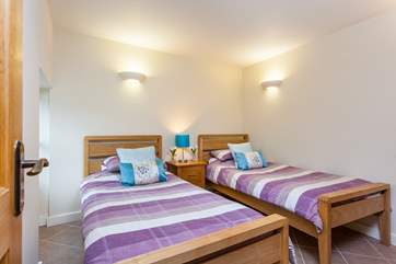 Bedroom 1 with twin beds.