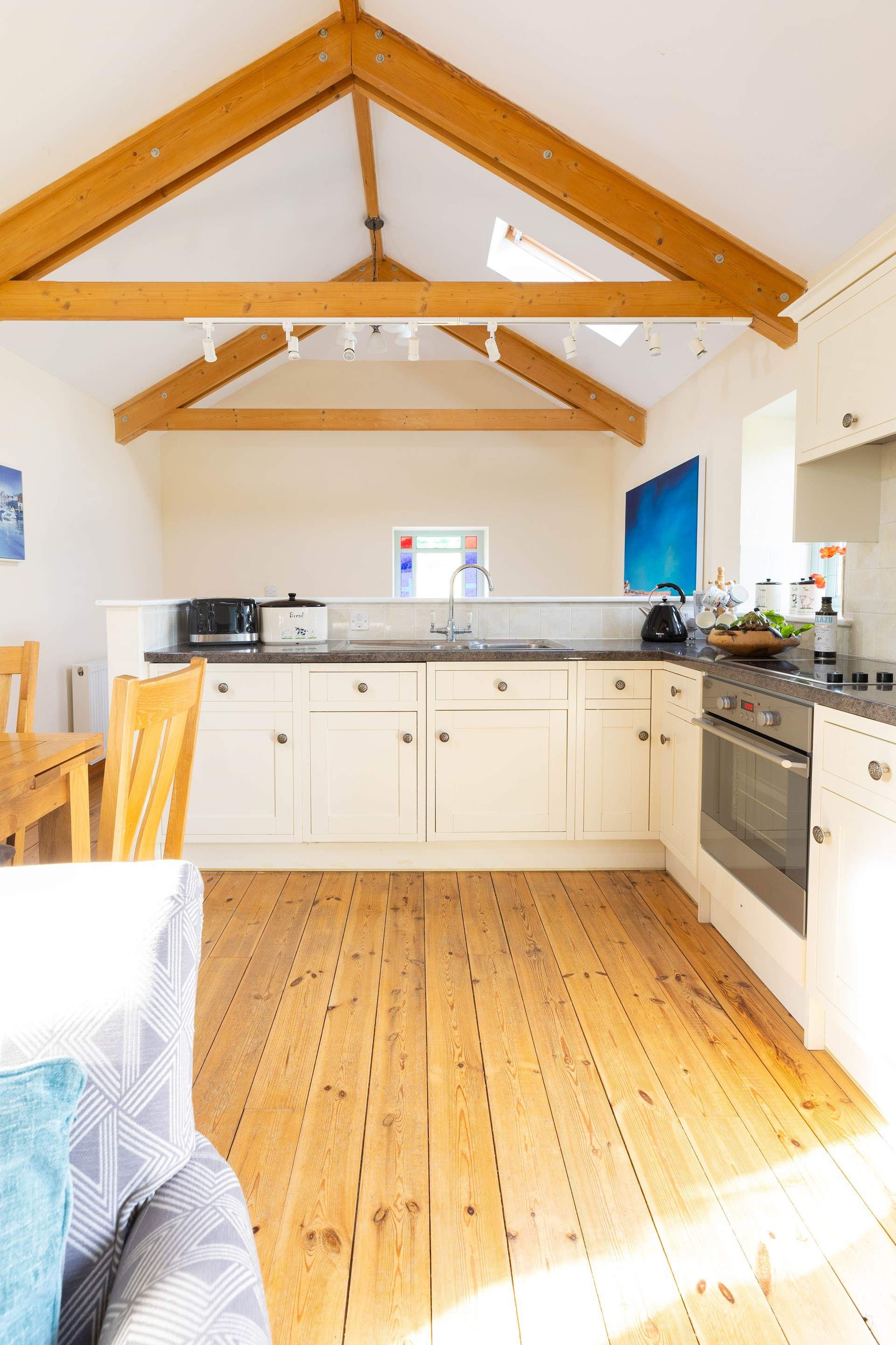 The light flows in from the stable door.