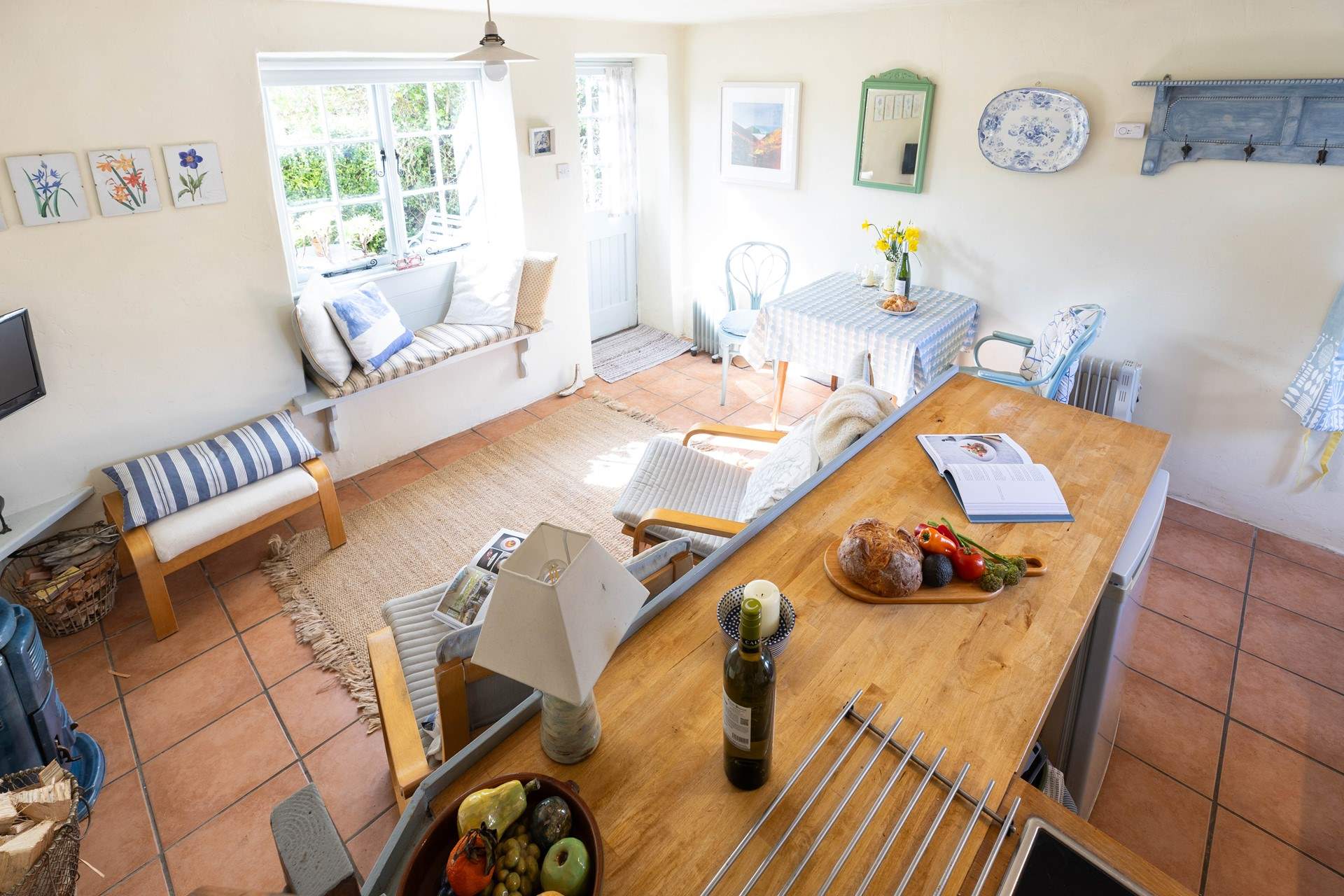 Prospect cottage is designed to offer a snug retreat after a day in the Cornish countryside.