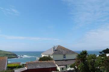 The view from the first floor balcony.