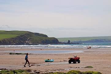 The fantastic beach at Bigbury-on-Sea.