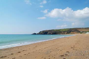 The family-friendly beach at Praa Sands, on the south coast.