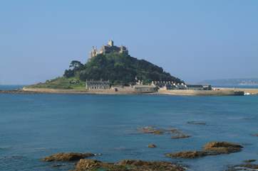 Famous St Michael's Mount at Marazion is accessible on foot along the causeway at low tide.