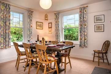 There is a dining-room next to the kitchen.
