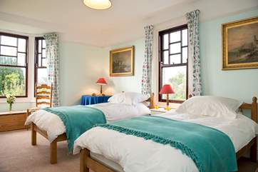 One of the twin bedded rooms on the first floor.