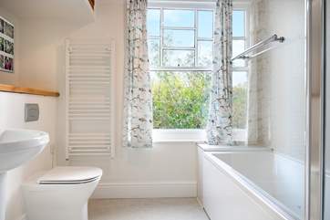The en suite bathroom for the twin bedroom.