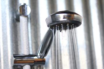 Your very own hot water shower in the tent!