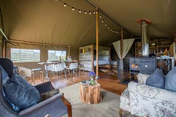 The open plan living area.
