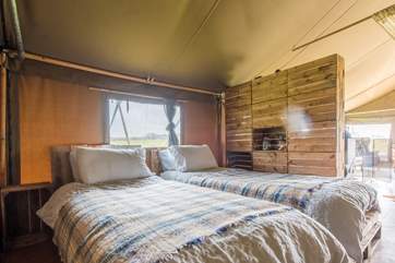The lovely twin bedroom.
