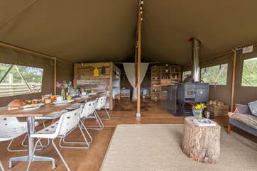 The fabulous living-area with plenty of space for all.