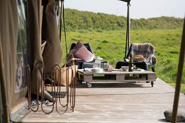 Enjoy the peace and tranquility on Woody's decking.
