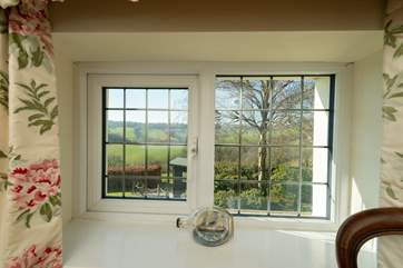 You can see the summerhouse overlooking the valley from the bedroom window.
