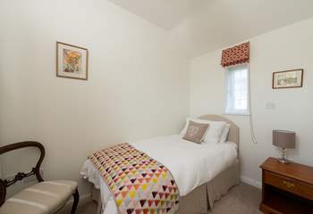 There's flexibility for two guests, as there is also a single bedroom on the ground floor.