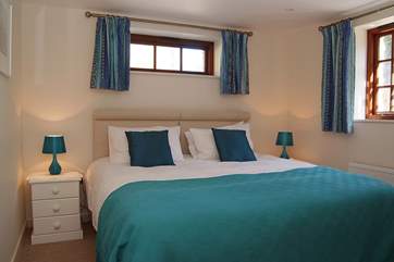 Bedroom 2 is on the ground floor and has 'zip and link' beds (shown here made up as a 6' double).