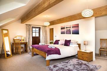 Bedroom 3 is on the first floor and is huge - with a comfy super-king sized bed.