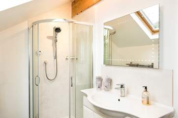 The en suite shower-room to Bedroom 3.