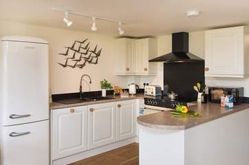 The kitchen is well-equipped for all your holiday catering needs.