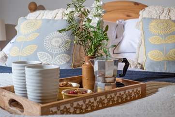 Breakfast in bed? Go on, treat yourself, you are on holiday!