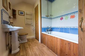 The first floor bathroom.