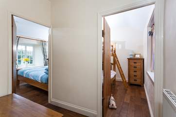 The bunk bedroom to the right of the double bedroom.