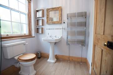 A big heated towel rail, to keep towels warm and dry.