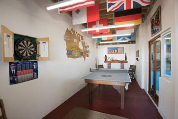 The games-room is great for entertaining children (and adults!) and is accessed from the rear terrace. Darts, pool, and table tennis are all on offer.