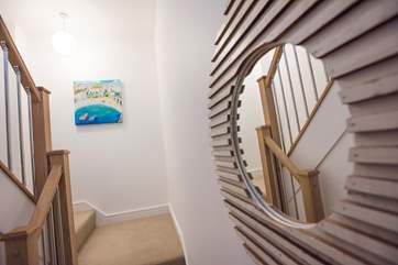 The stairs down to the lower ground floor.