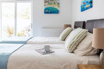 The bedroom is lovely and cosy and is on the ground floor (Bedroom 1