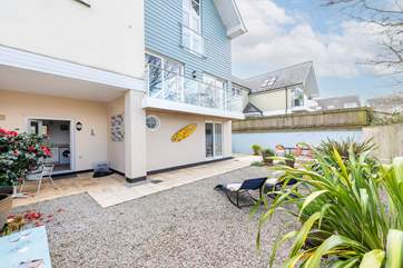 The view of the rear exterior, plenty of space to relax after a long day at the beach or visiting local attractions.