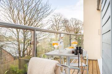 Enjoy the delights of locally made holiday treats on the stunning balcony at Coastal Retreat.