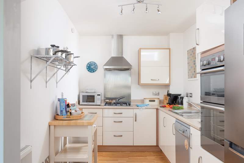 A well equipped kitchen provides everything you might need to enjoy your family getaway. The thoughtful owner goes above and beyond with a generous welcome pack.