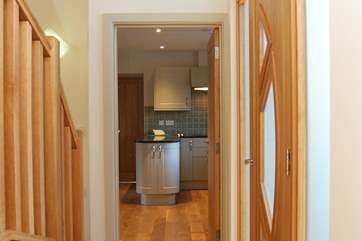 Looking towards the kitchen from the entrance hall.