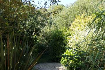 Gravelled paths meander between the shrubs and bushes.