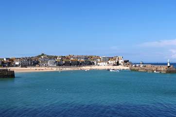 Looking across from one side of the beautiful bay towards the harbour.