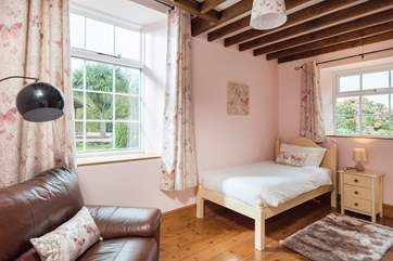 The extra single bedroom (Bedroom 3) offers flexibility for family groups, or can be used as a playroom or study. (Please note, the property only accommodates six guests altogether).