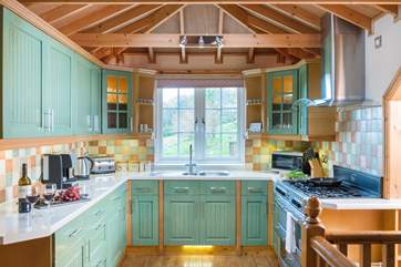 The kitchen is well-equipped with all your holiday needs.