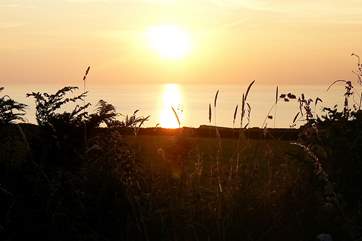 Beautiful sunsets can be seen from the cottage.