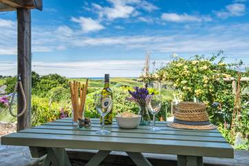 Al fresco dining is a must in this setting.