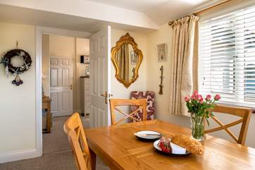 The dining-room has plenty of room for four if you want to have friends over for supper.