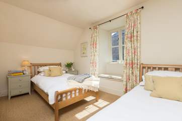 This is the twin bedroom with a lovely window seat.
