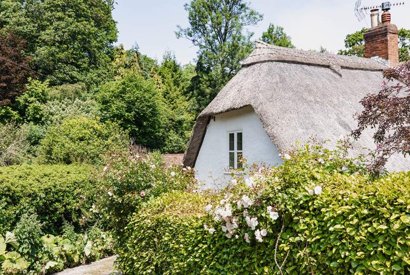 Brookside Cottage at the heart of the conservation village of Holford, right on the edge of the Quantock Hills.