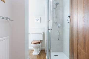 The shower-room has a walk-in shower.