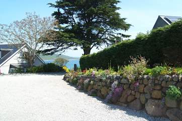 The view from the sitting-room's patio door.