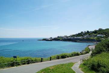 The road leading down into Coverack.