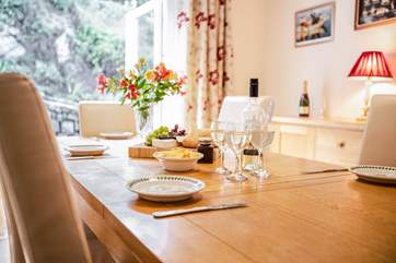 A fantastic dining-room space to relax in the evenings.