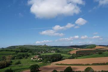 This panoramic view of the beautiful Dorset countryside is taken from Allington and Coopers Hill outside Bridport.