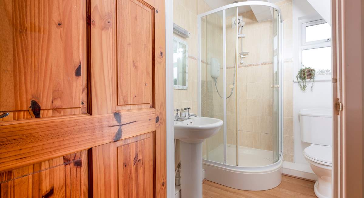 The ground floor shower-room, situated opposite bedroom 1.