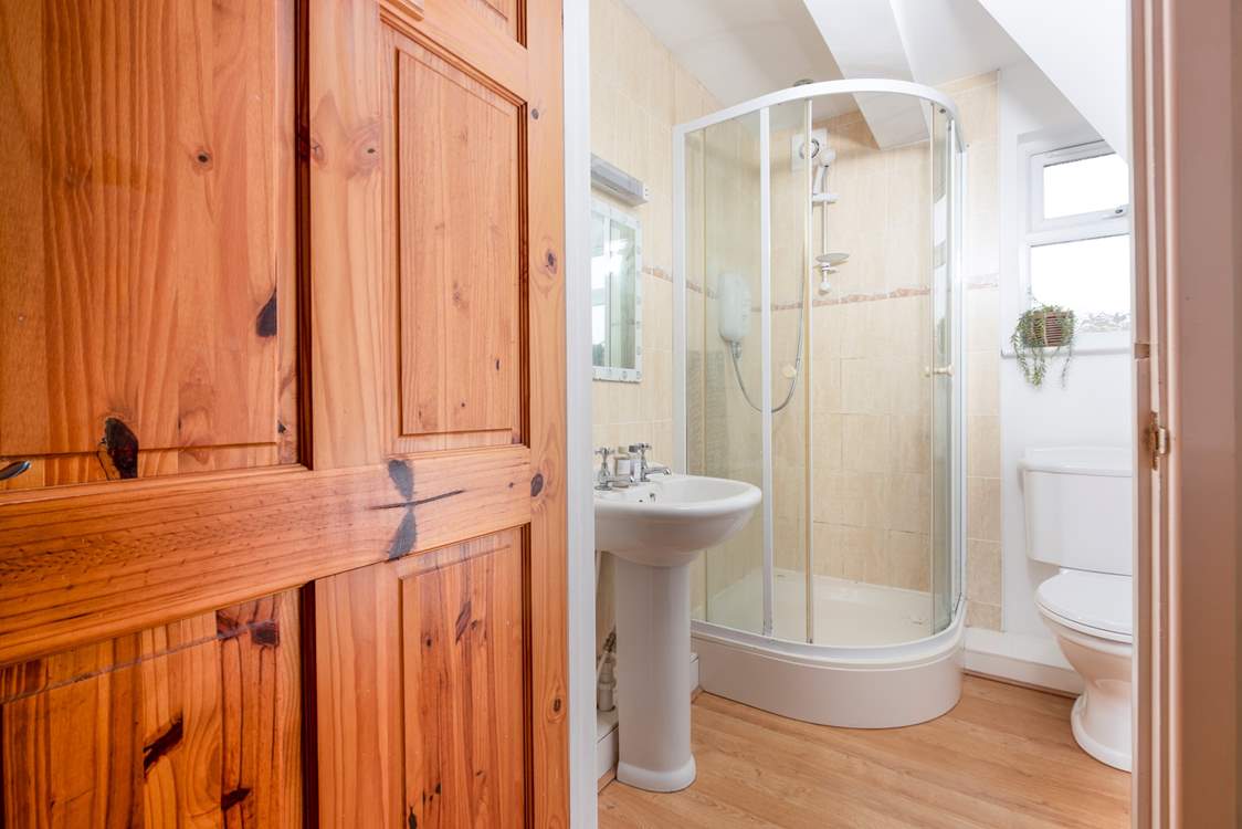 The ground floor shower-room, situated opposite bedroom 1.